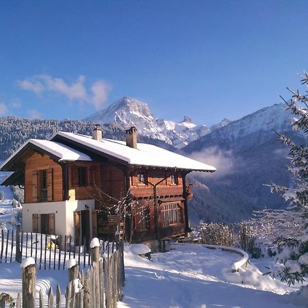 Magnifique Chalet Valerie 5 Chambres A Coucher & Vue Unique Gryon Bagian luar foto
