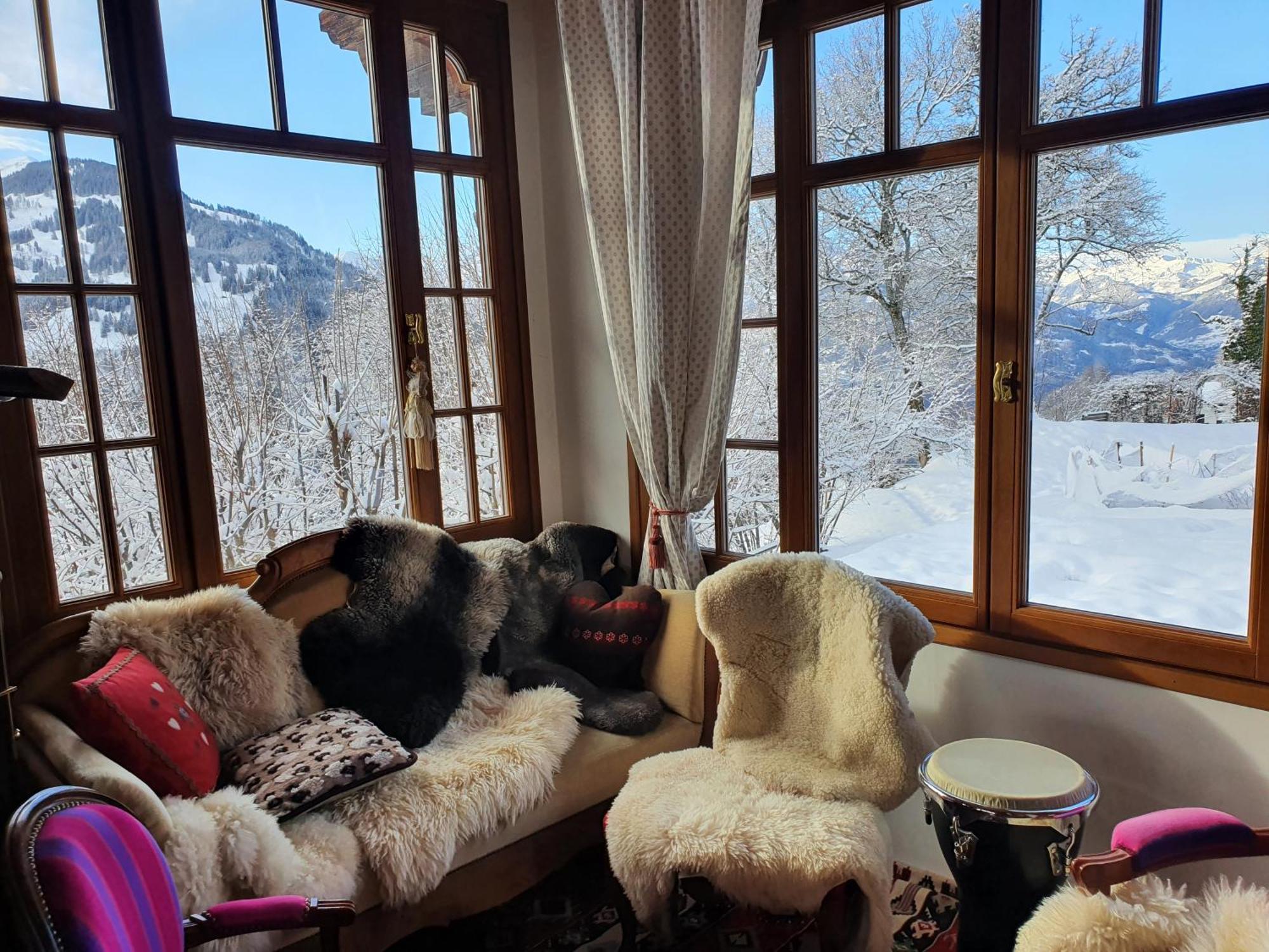 Magnifique Chalet Valerie 5 Chambres A Coucher & Vue Unique Gryon Bagian luar foto