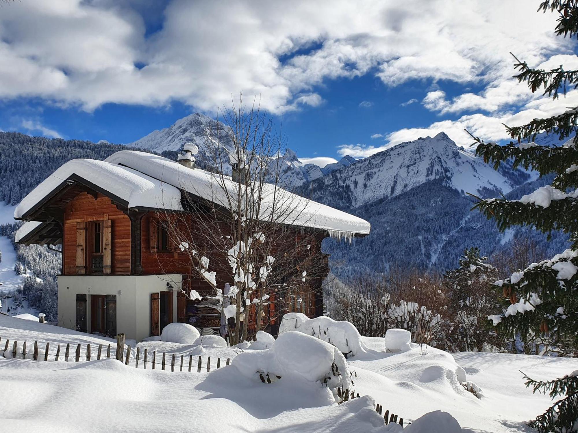 Magnifique Chalet Valerie 5 Chambres A Coucher & Vue Unique Gryon Bagian luar foto